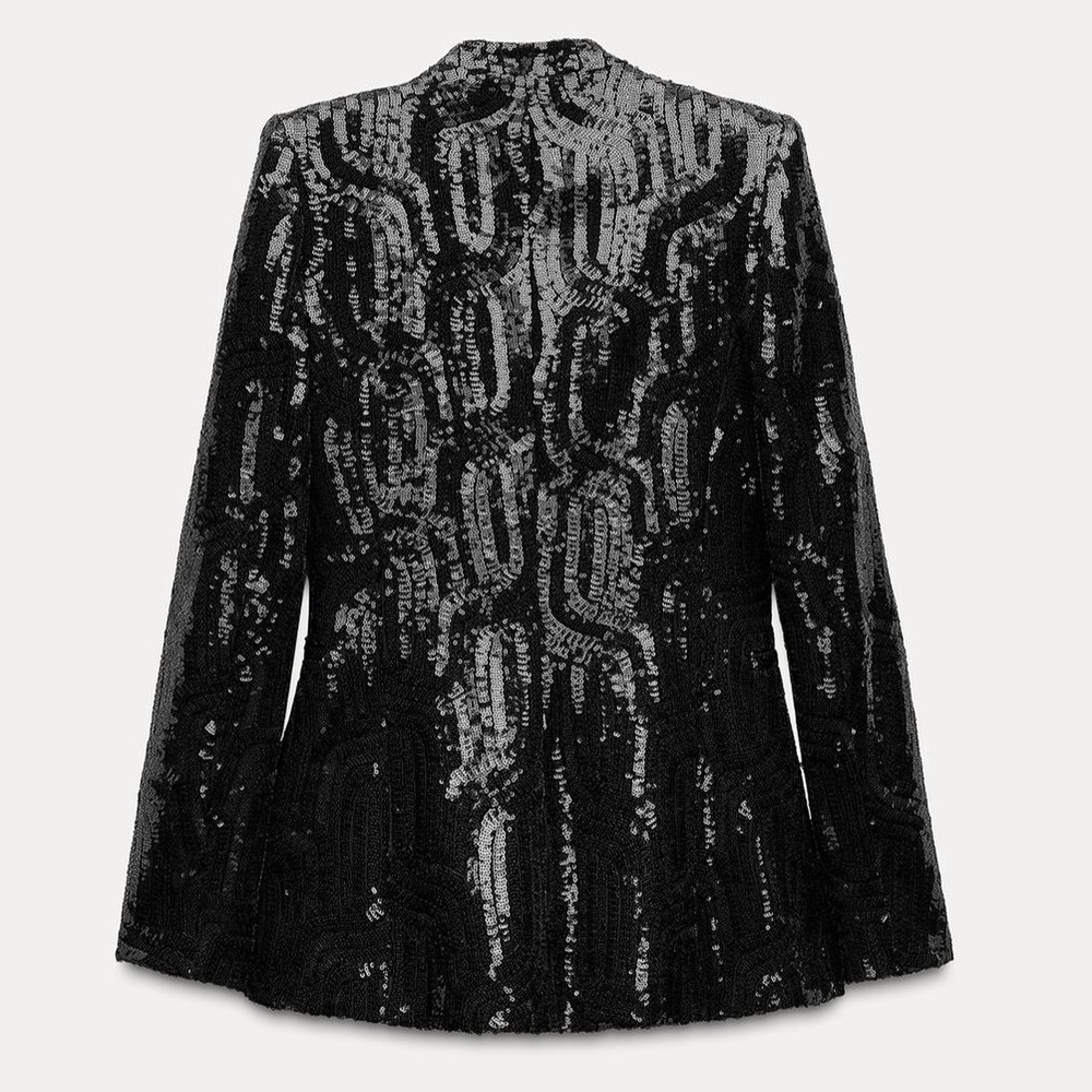 Zara sequins lapeles blazer - Picture 5 of 7